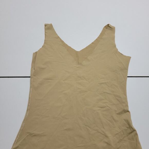Jockey Top Women Large Shirt Tan Sleeveless Fitted Tank Undershirt Tummy Control - Picture 10 of 12